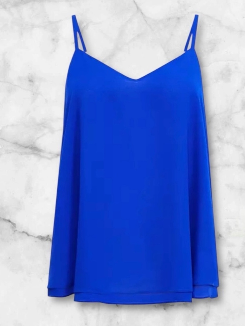 Torrid Size 6 Cobalt Blue Double-Layer Chiffon Cami